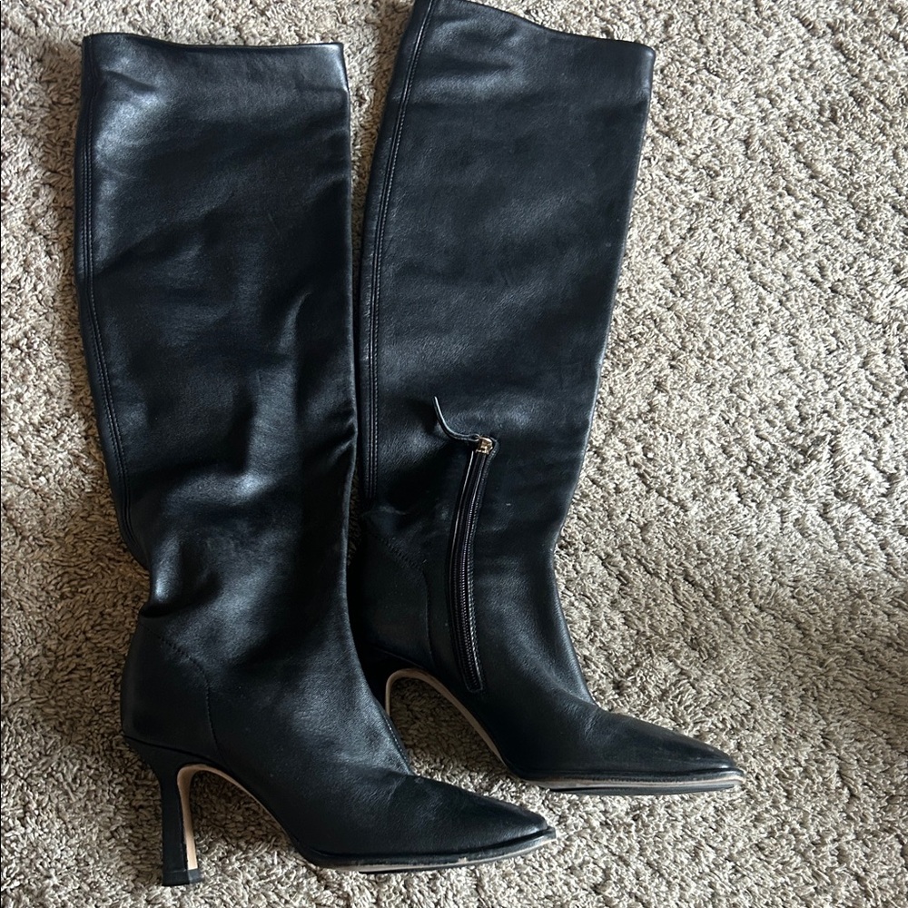 Zara Black Heeled Boots